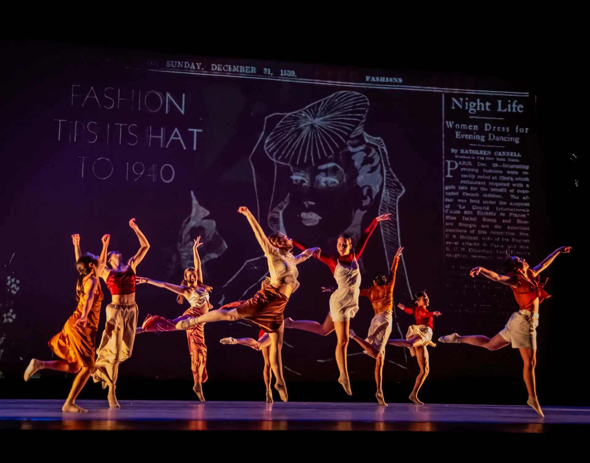 UCSB Dance Company projections still